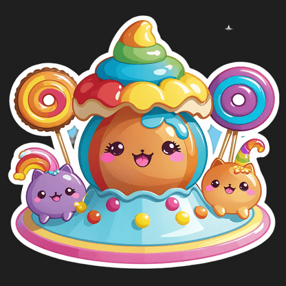 Candy Cute - Colorful Sticker - Heat Press Transfer