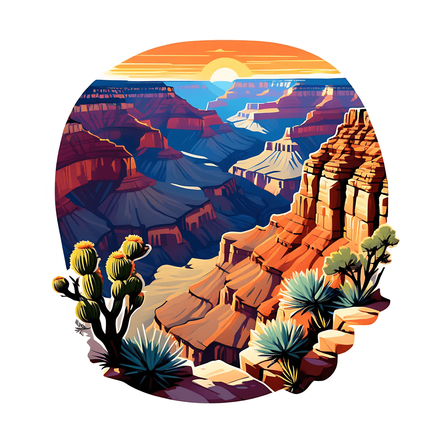Canyon Sunrise - Sticker - Heat Press Transfer