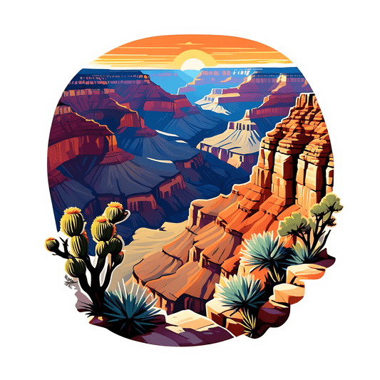 Canyon Sunrise - Sticker - Heat Press Transfer