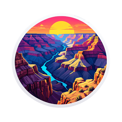 Canyon Sunset Sticker - Vibrant UV DTF - Heat Press Transfer