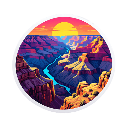 Canyon Sunset Sticker - Vibrant UV DTF - Heat Press Transfer