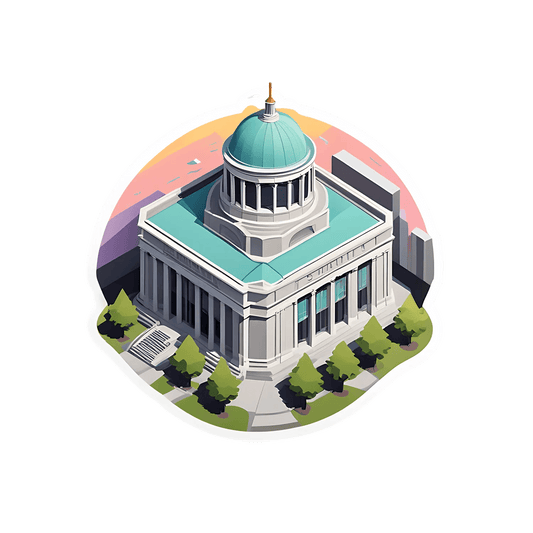 Capitol Building Sticker - UV DTF Sticker - Heat Press Transfer