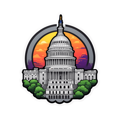Capitol Building Sunset - Sticker - Heat Press Transfer