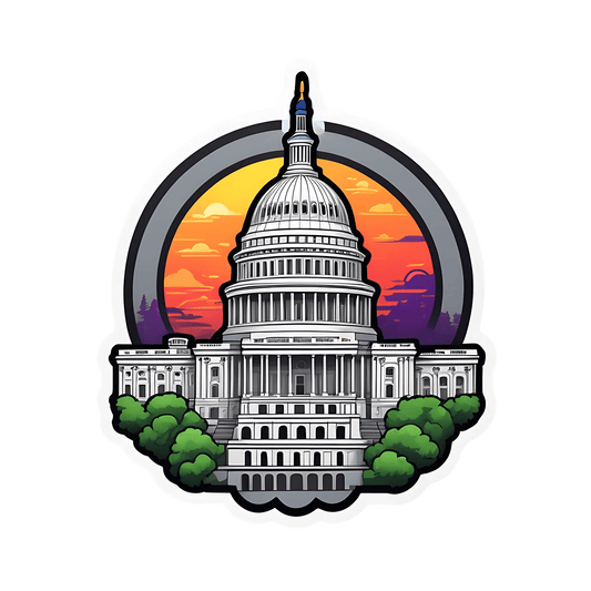 Capitol Building Sunset - Sticker - Heat Press Transfer