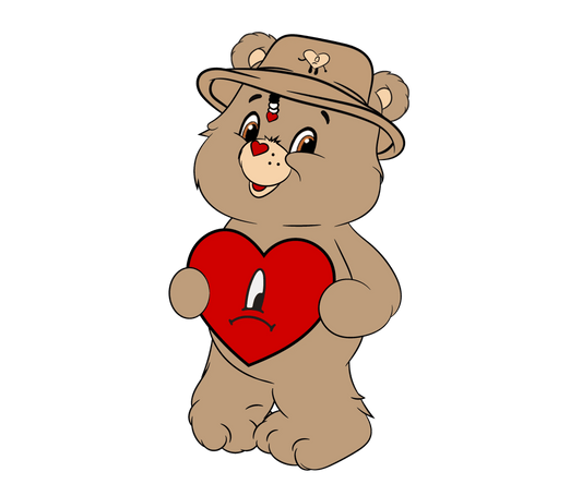Care Bears And Bad Bunny Valentine's Day Design - DTF Ready To Press - Heat Press Transfer