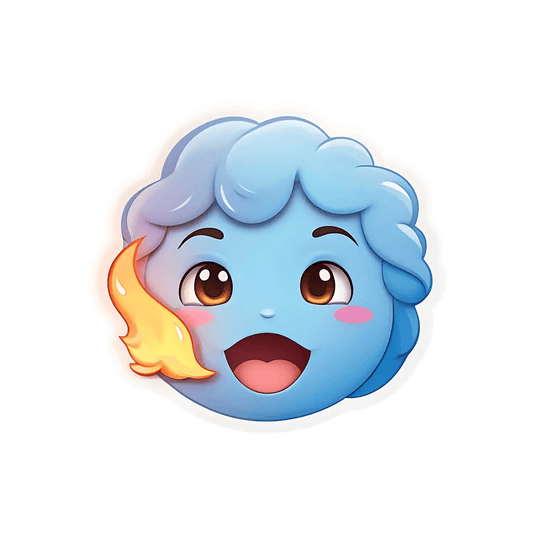 Cartoon Flame Girl - Sticker - Heat Press Transfer