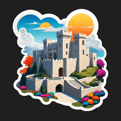 Castle Fantasy Sunset - Sticker - Heat Press Transfer