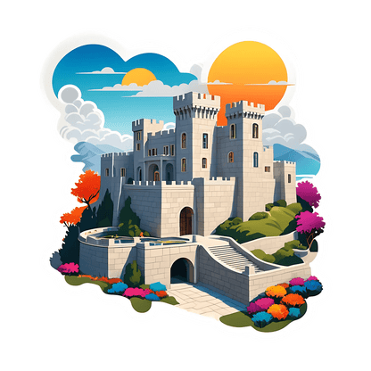 Castle Fantasy Sunset - Sticker - Heat Press Transfer