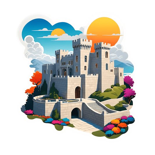 Castle Fantasy Sunset - Sticker - Heat Press Transfer