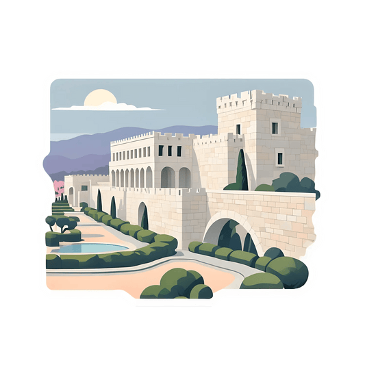 Castle Landscape Sticker - UV DTF Quality - Heat Press Transfer