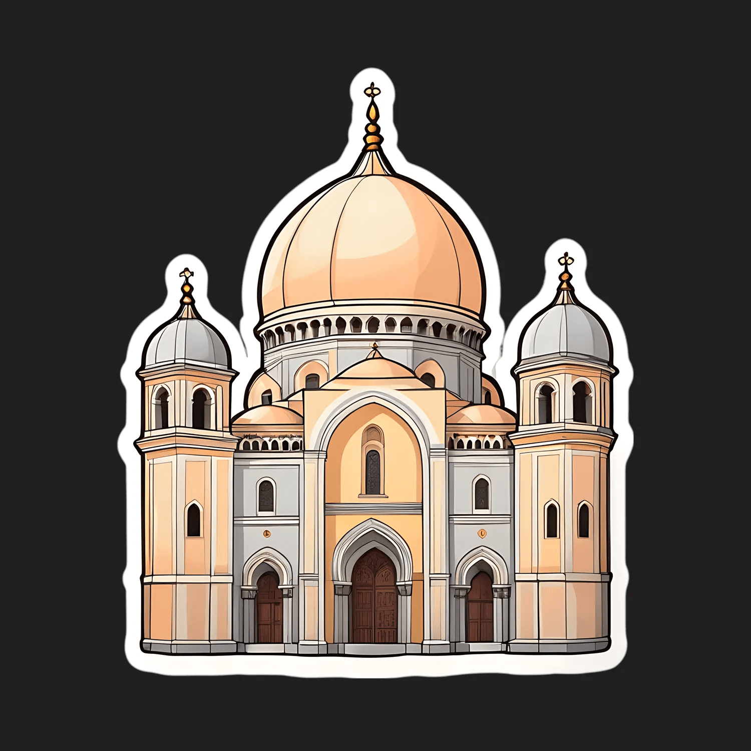 Cathedral Dome Sticker - UV DTF - Heat Press Transfer