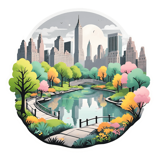 Central Park Scenery - Sticker - Heat Press Transfer