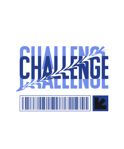 Challenge Motif - DTF Ready to Press - Heat Press Transfer