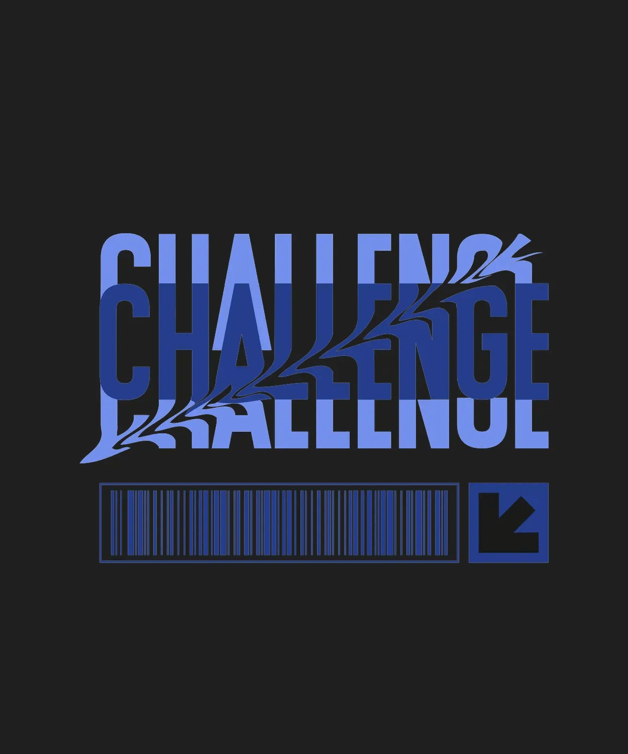 Challenge Motif - DTF Ready to Press - Heat Press Transfer