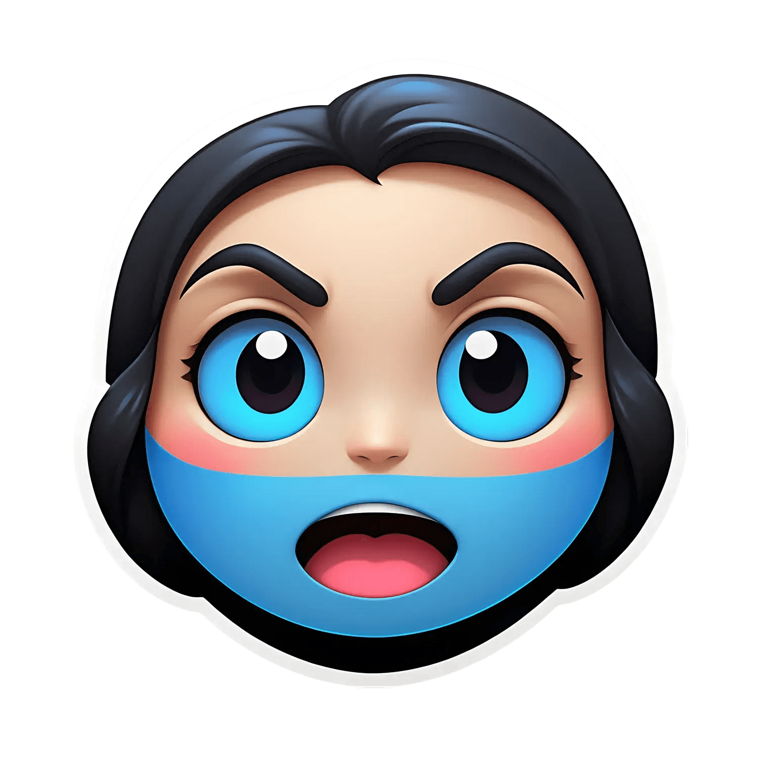 Character Face Mask - Sticker - Heat Press Transfer