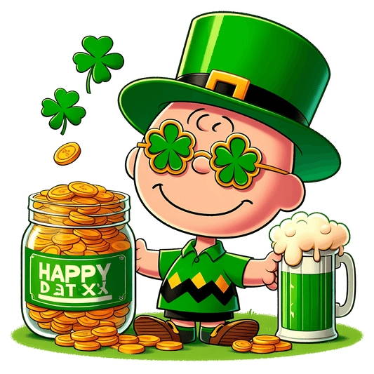 Charles M. Schulz Patricks Day Design - DTF Ready To Press - Heat Press Transfer