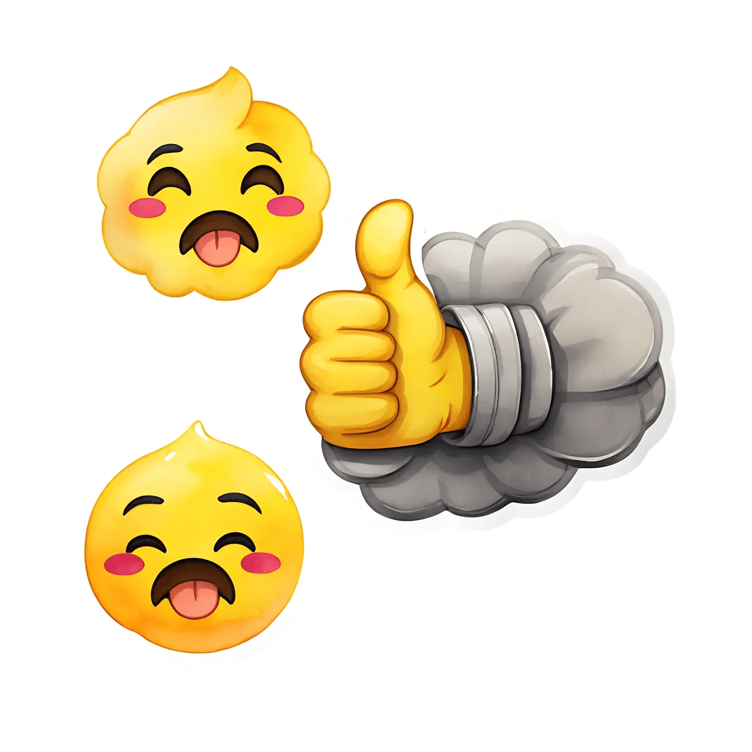 Cheerful Emoji - Sticker - Heat Press Transfer