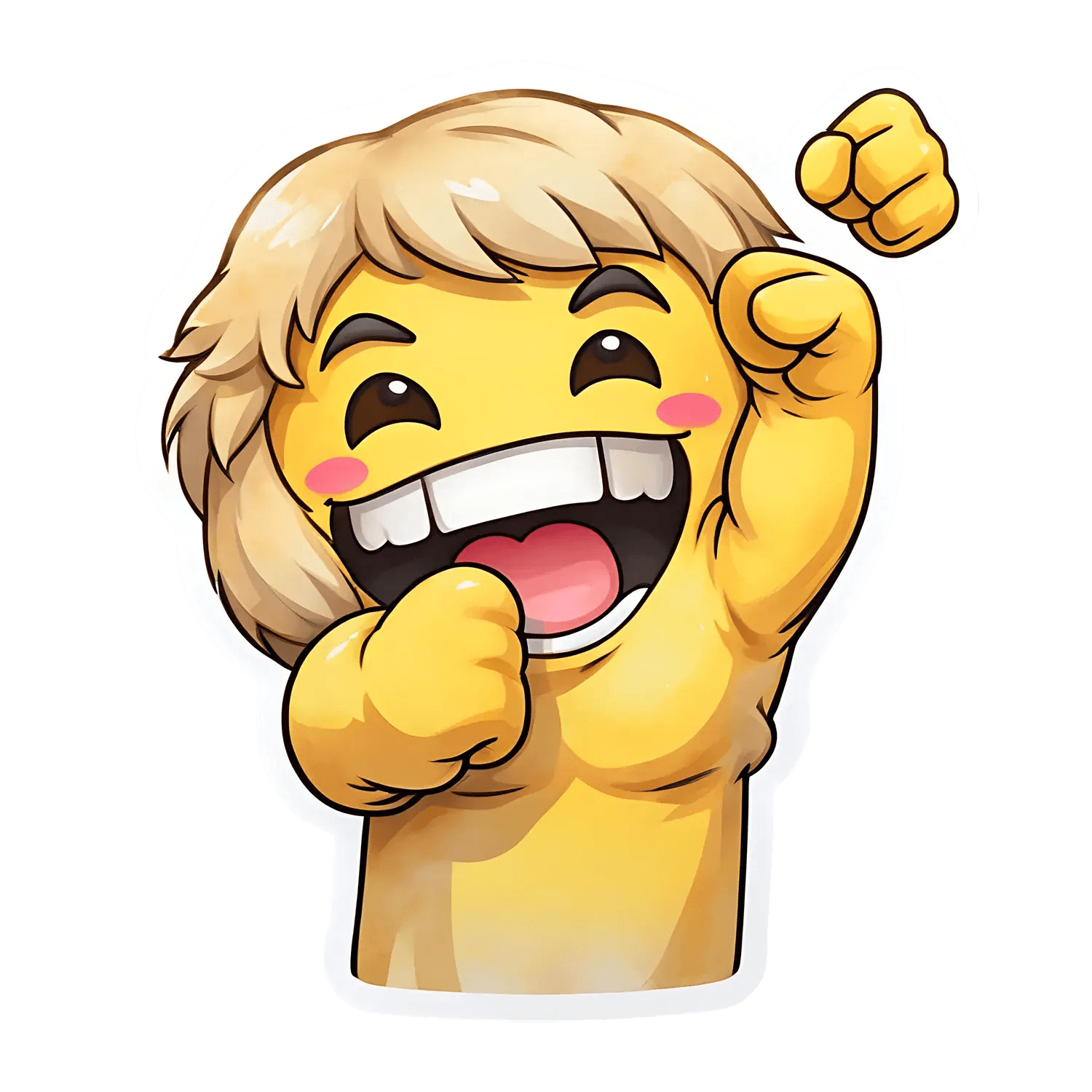 Cheerful Emoji - UV Sticker - Heat Press Transfer