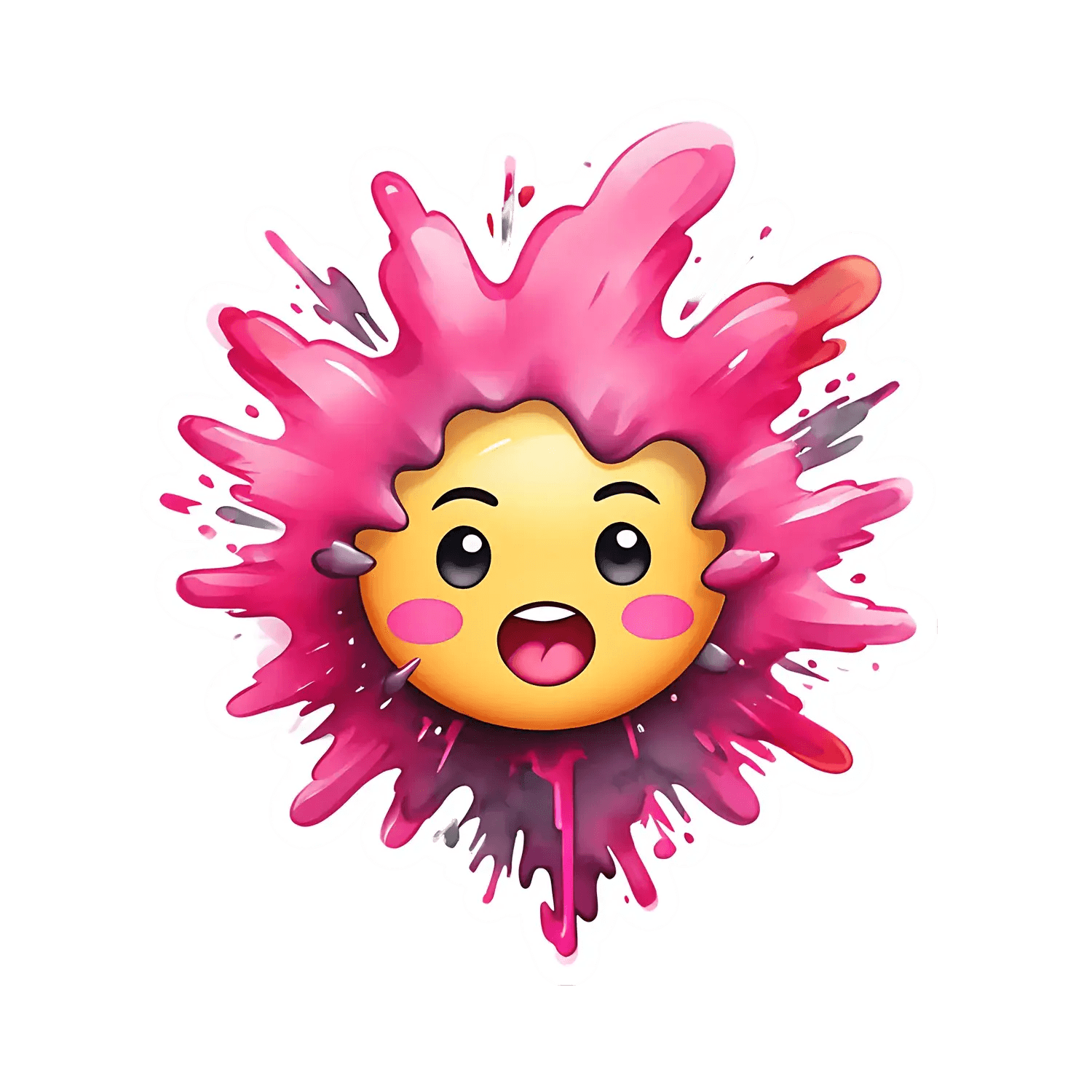 Cheerful Explosion - Colorful Sticker - Heat Press Transfer