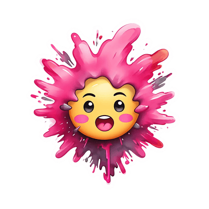 Cheerful Explosion - Colorful Sticker - Heat Press Transfer