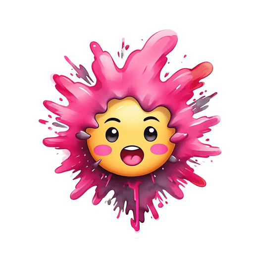 Cheerful Explosion - Colorful Sticker - Heat Press Transfer