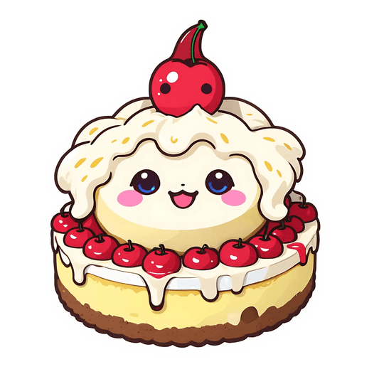 Cherry Cake Cute Sticker - UV DTF - Heat Press Transfer
