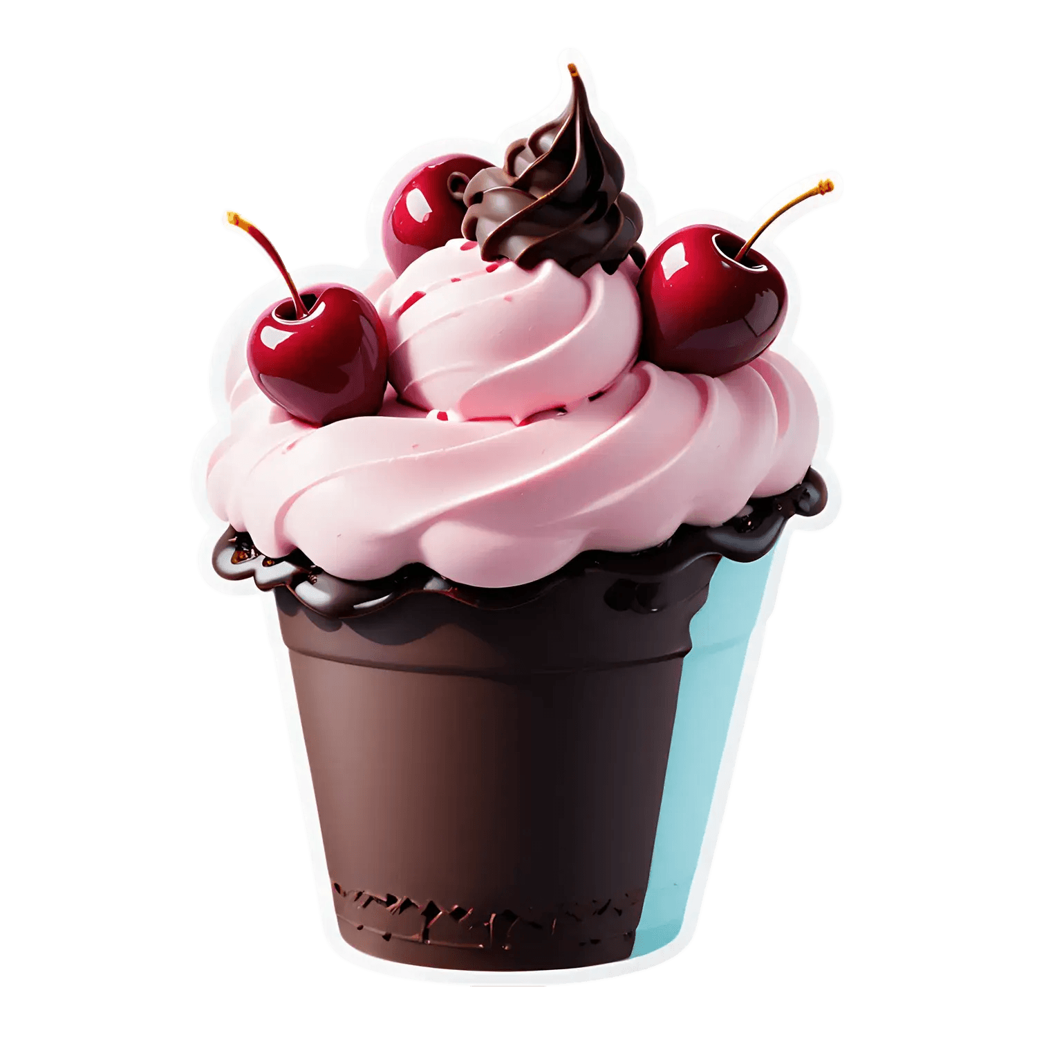 Cherry Sundae Blast - Sticker - Heat Press Transfer