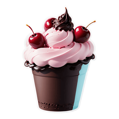 Cherry Sundae Blast - Sticker - Heat Press Transfer