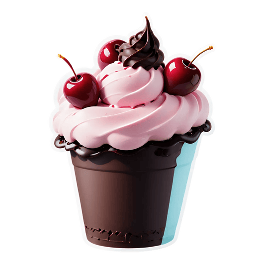Cherry Sundae Blast - Sticker - Heat Press Transfer