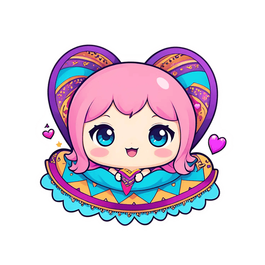 Chibi Girl Heart - Sticker - Heat Press Transfer