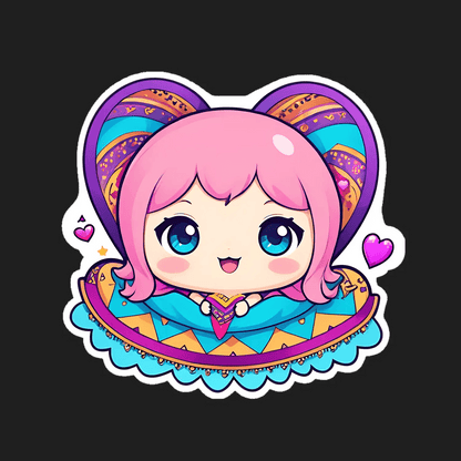 Chibi Girl Heart - Sticker - Heat Press Transfer