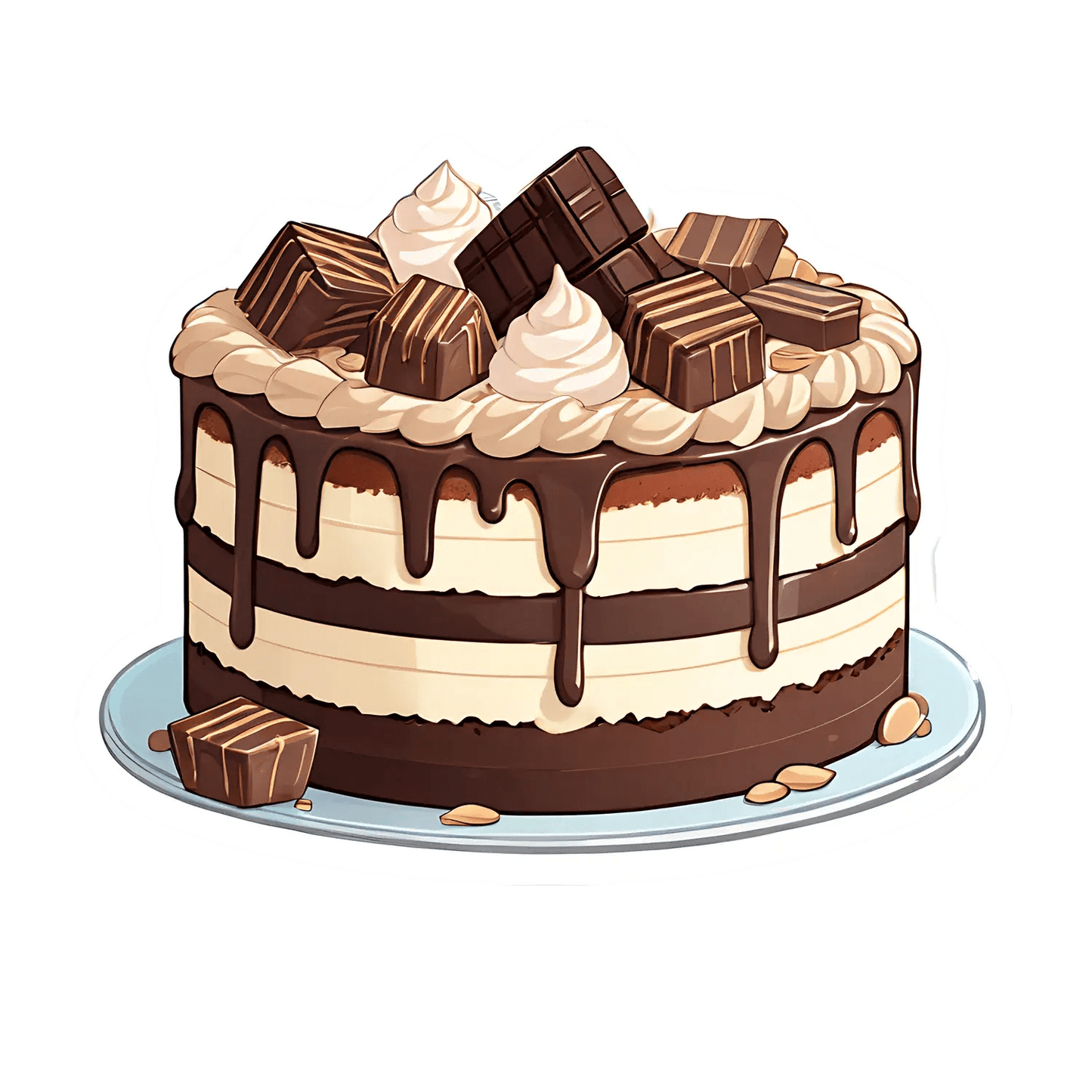 Chocolate Cake Delight - Sticker - Heat Press Transfer