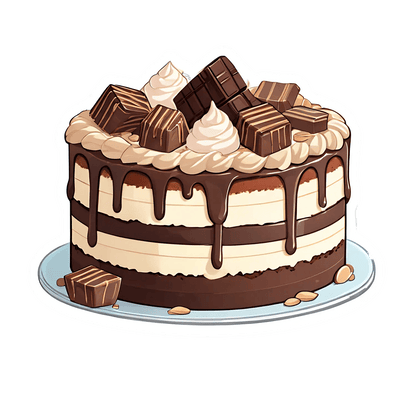 Chocolate Cake Delight - Sticker - Heat Press Transfer