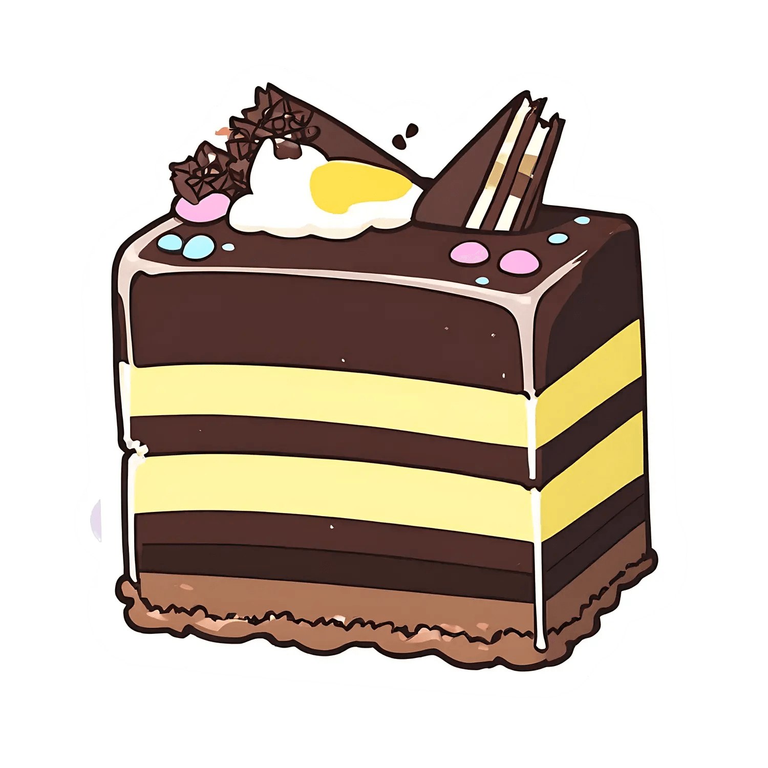 Chocolate Cake Delight - Sticker - Heat Press Transfer
