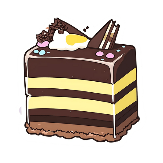 Chocolate Cake Delight - Sticker - Heat Press Transfer