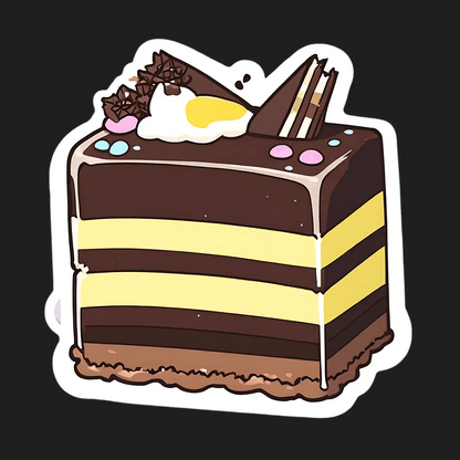 Chocolate Cake Delight - Sticker - Heat Press Transfer