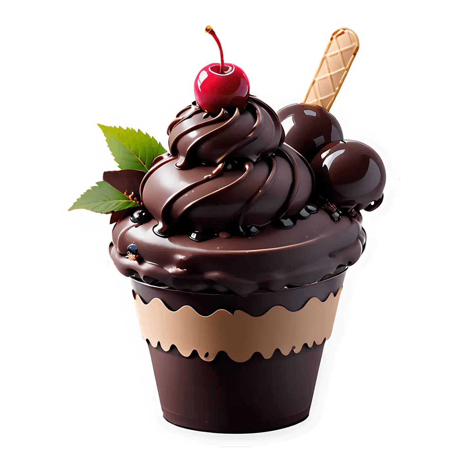Chocolate Sundae Sticker - Sweet Indulgence - Heat Press Transfer
