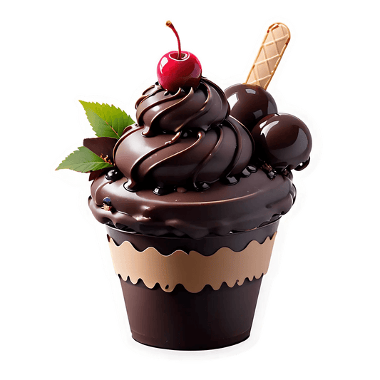 Chocolate Sundae Sticker - Sweet Indulgence - Heat Press Transfer