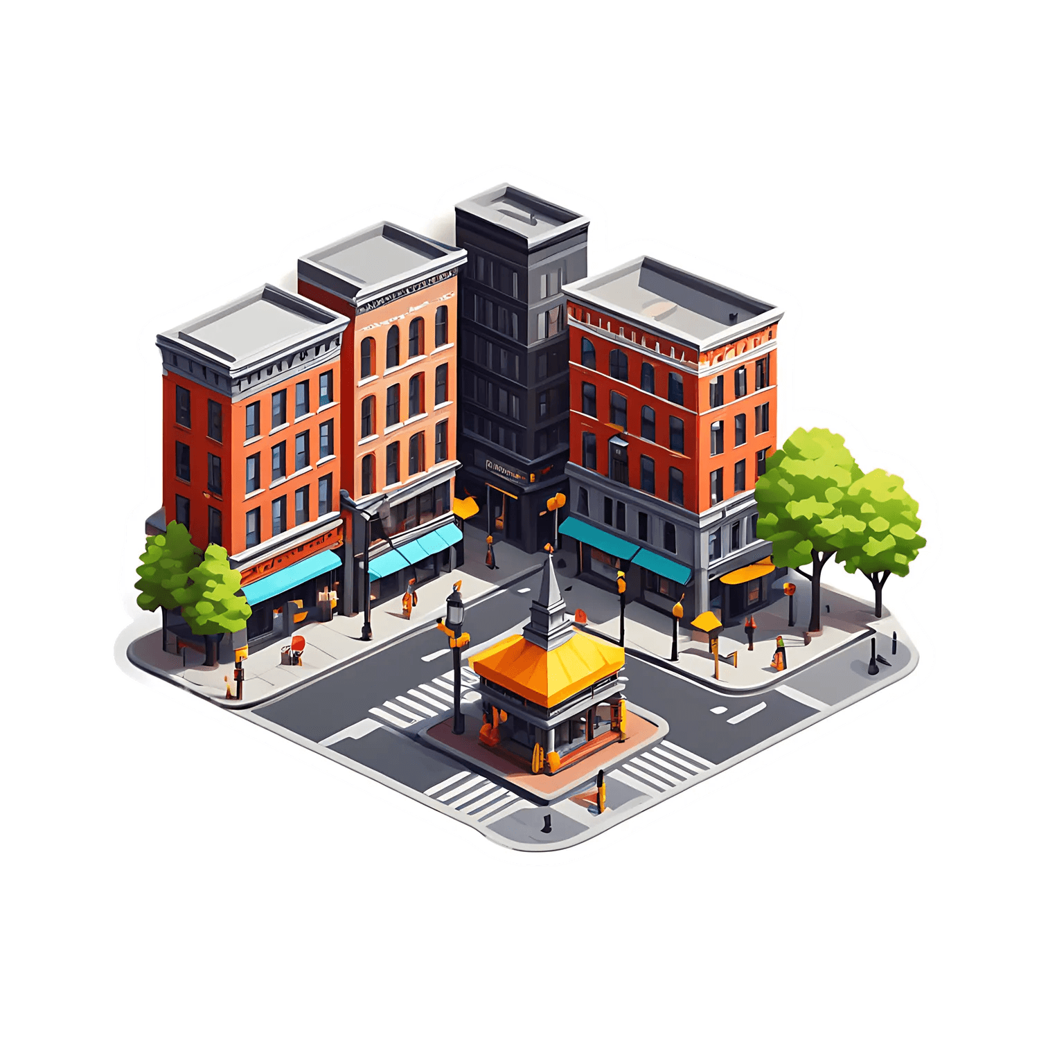 Cityscape Diorama - Sticker - Heat Press Transfer