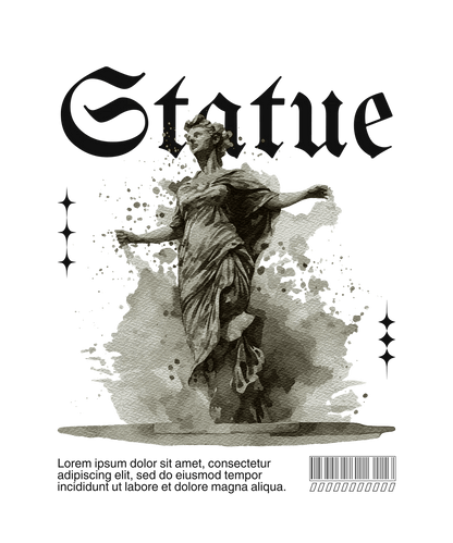 Classical Statue - DTF Ready to Press - Heat Press Transfer