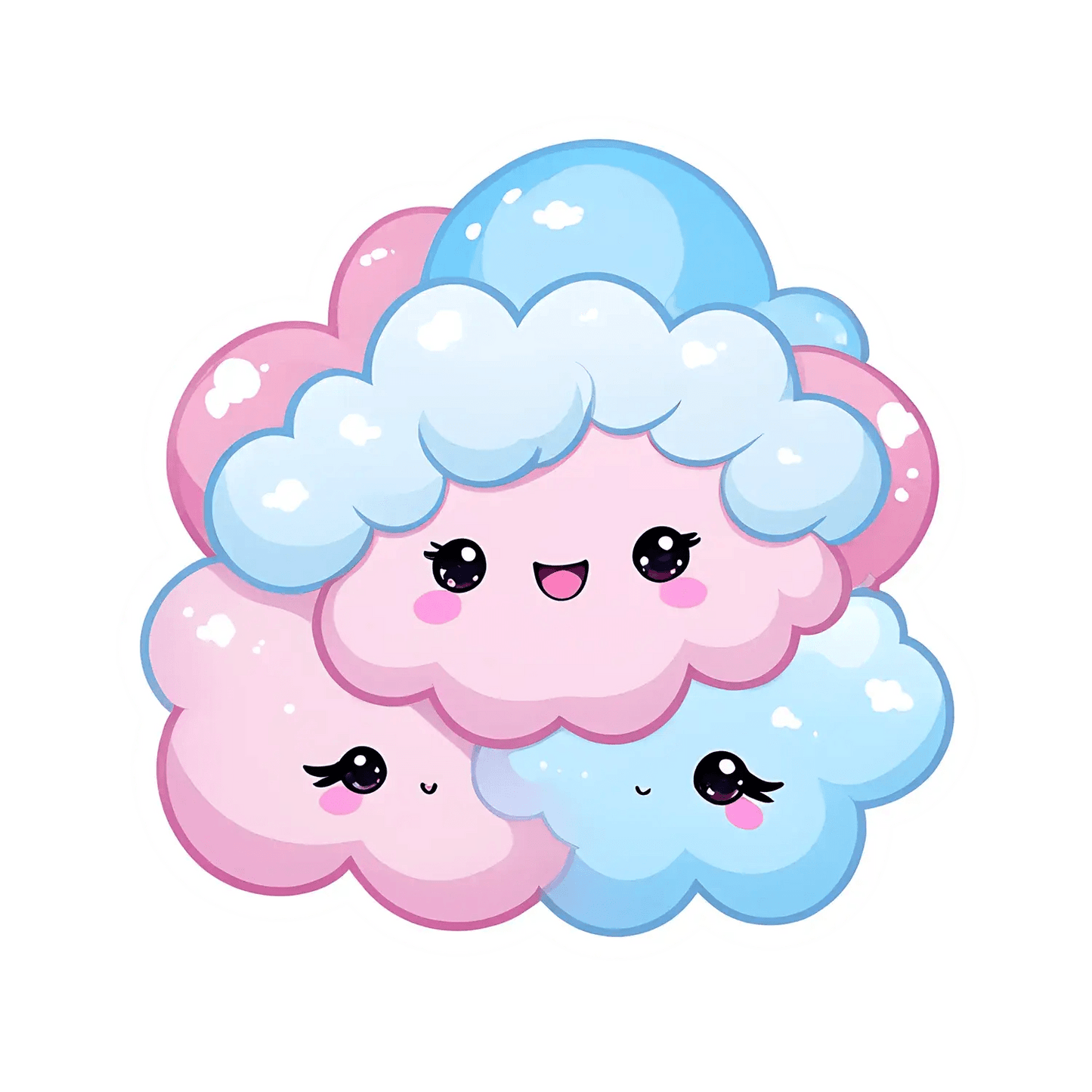 Cloud Cutie - Kawaii Sticker - Heat Press Transfer