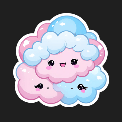 Cloud Cutie - Kawaii Sticker - Heat Press Transfer