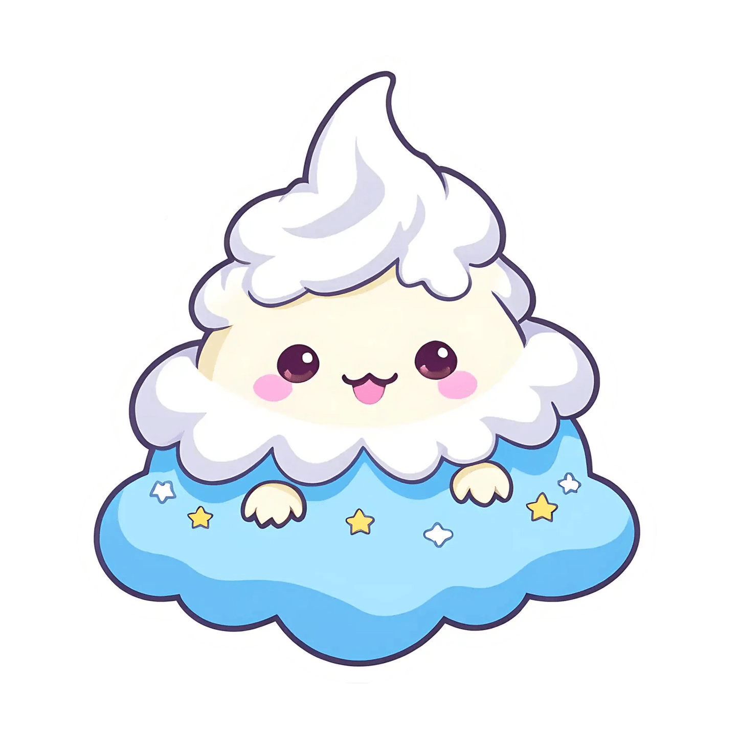 Cloud Lamb - Cute Sticker - Heat Press Transfer