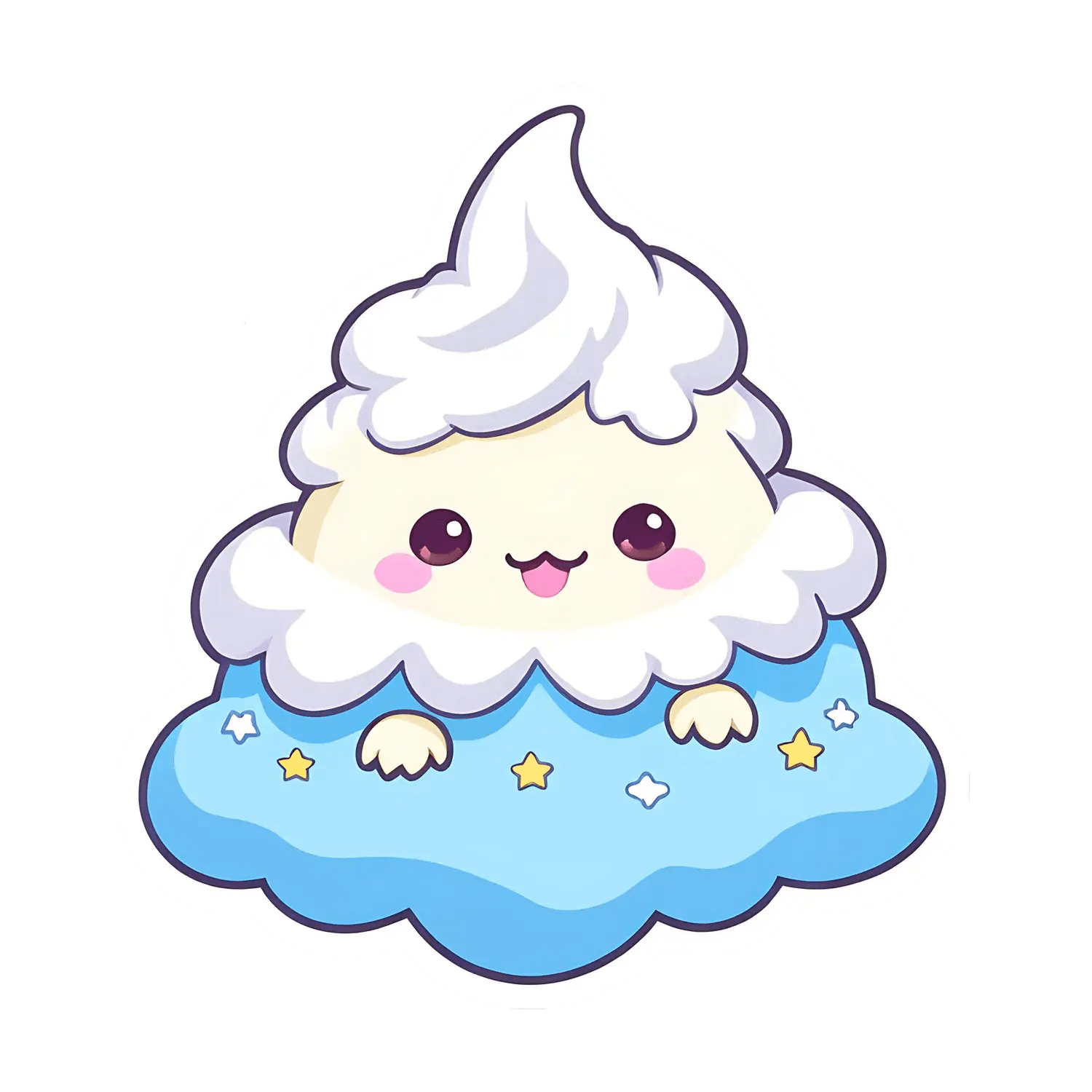 Cloud Lamb - Cute Sticker - Heat Press Transfer