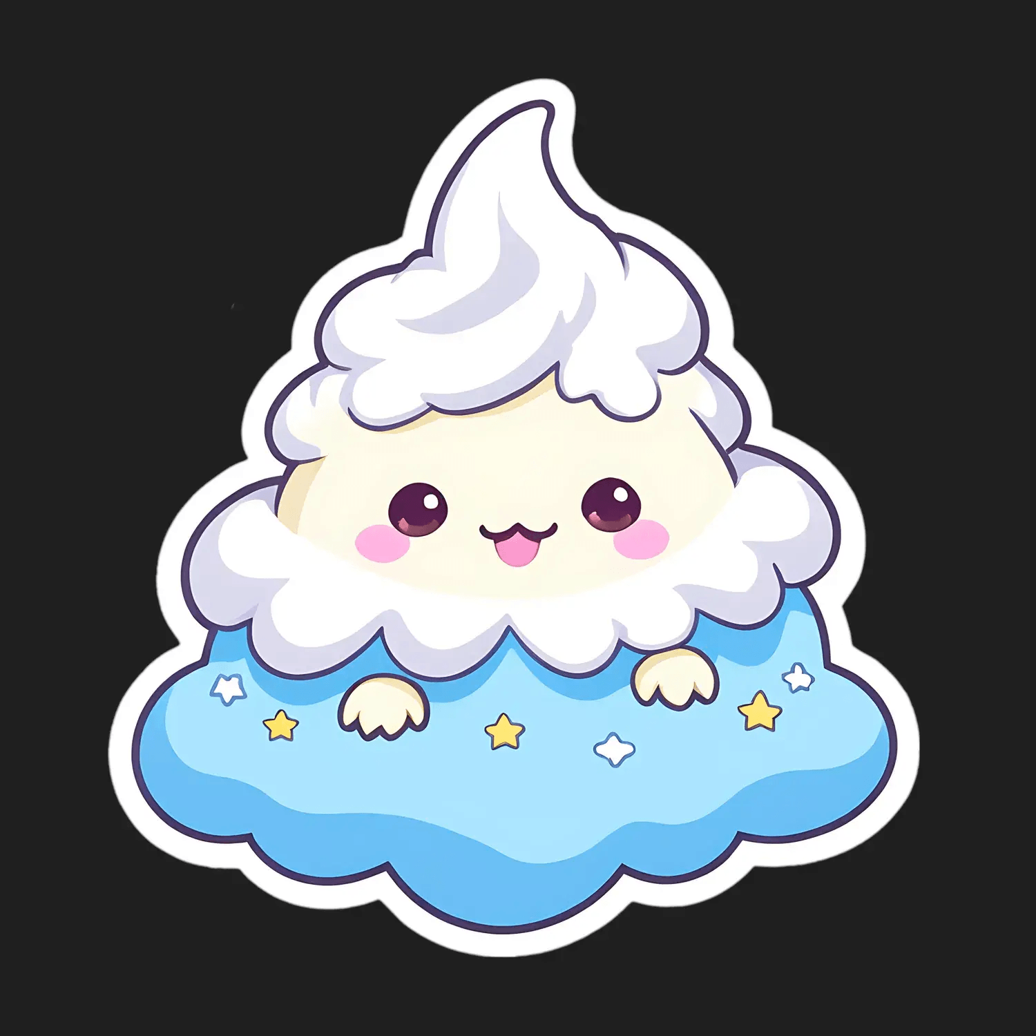 Cloud Lamb - Cute Sticker - Heat Press Transfer