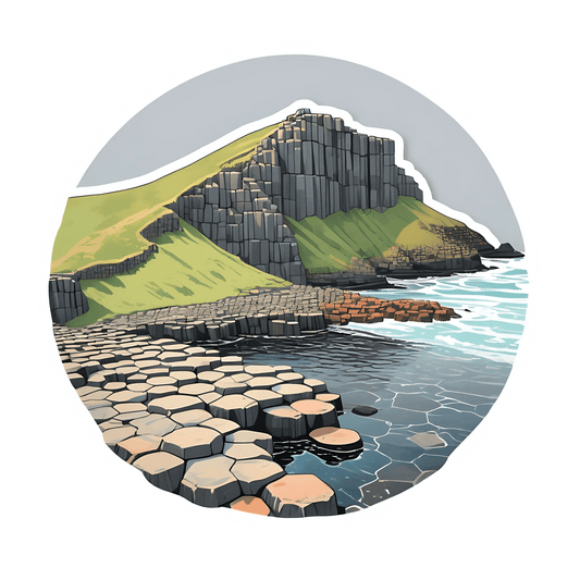 Coastal Cliffs - Ocean View Sticker - Heat Press Transfer