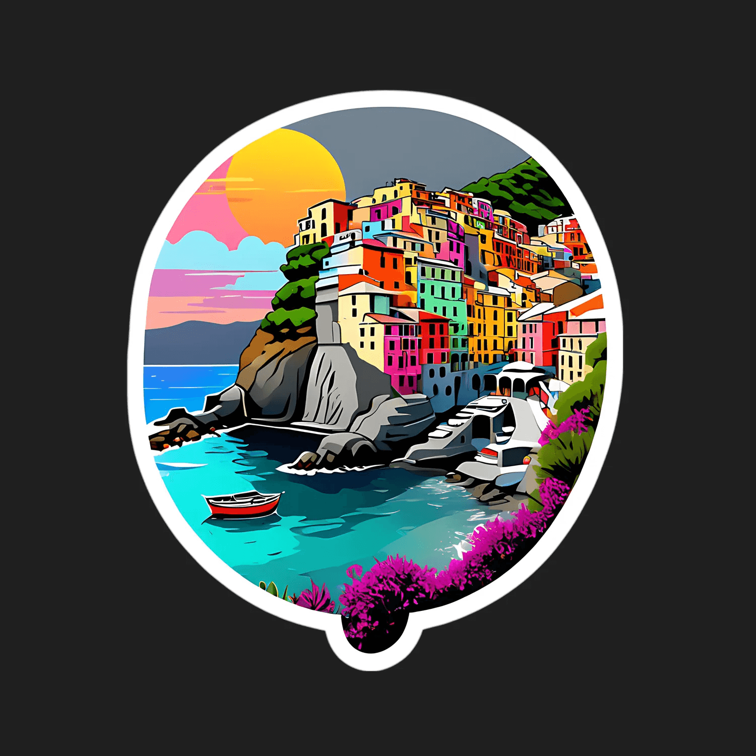 Coastal Sunset View - Sticker - Heat Press Transfer