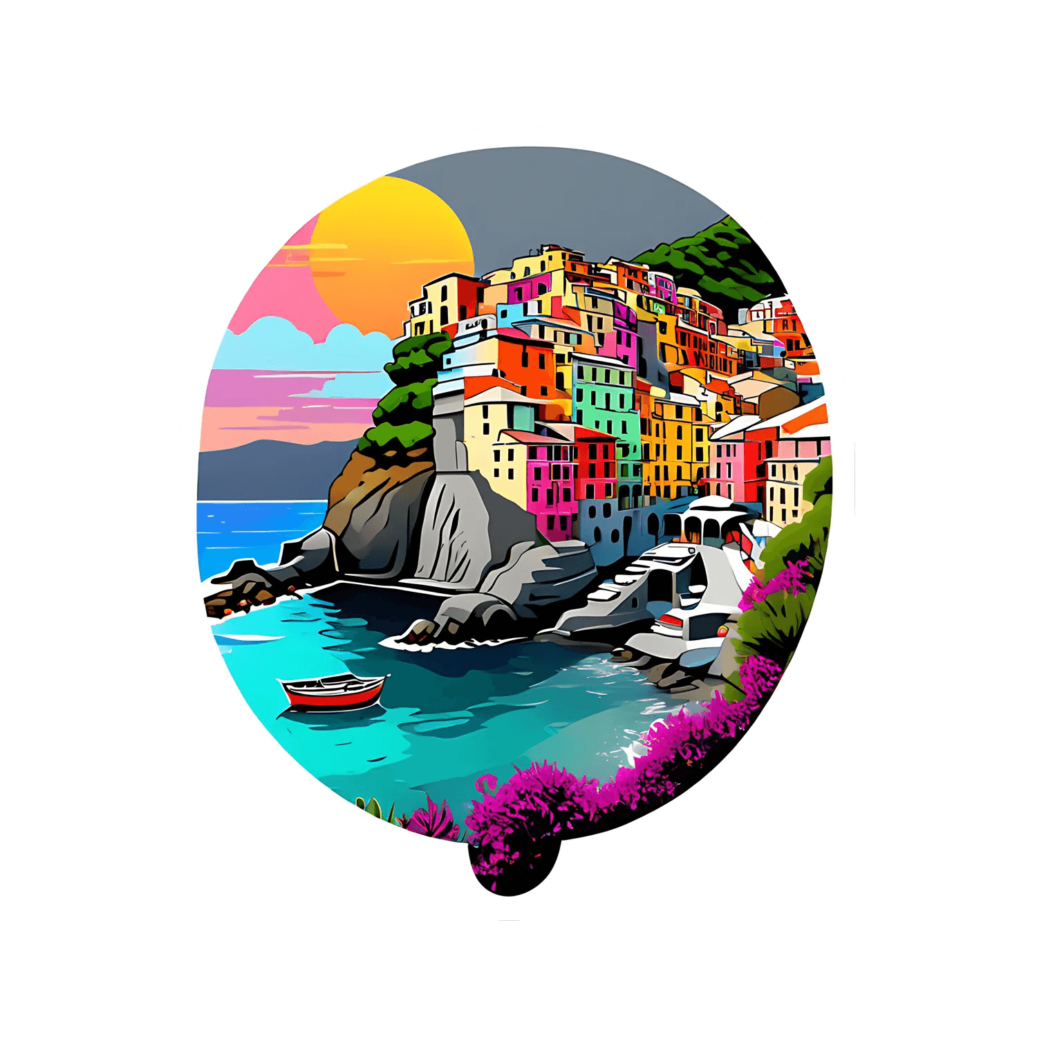 Coastal Sunset View - Sticker - Heat Press Transfer