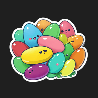 Colorful Beans - Cute Sticker - Heat Press Transfer