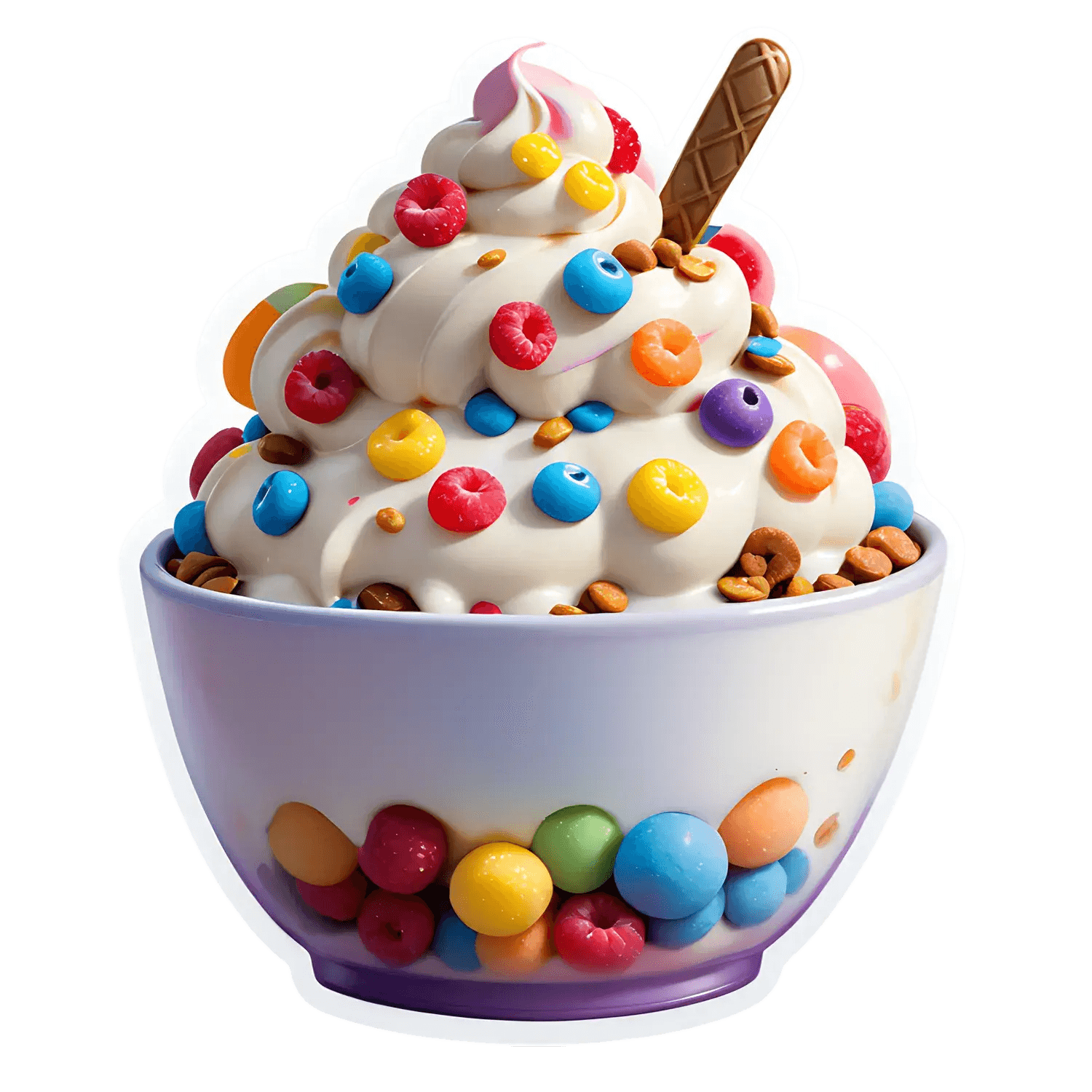 Colorful Dessert Delight - UV DTF Sticker - Heat Press Transfer